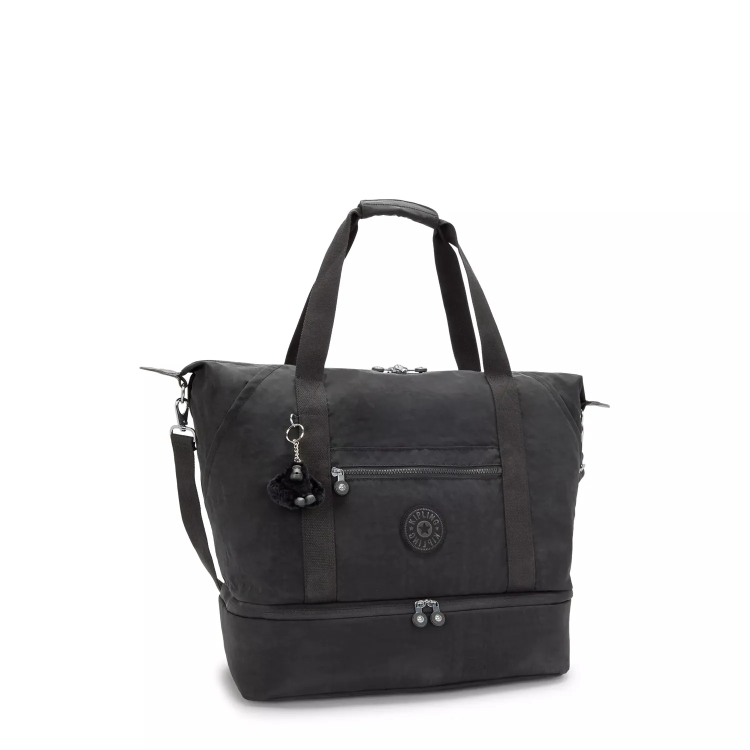 Kipling Art M Weekender reistas Black Noir Groot verstelbaar