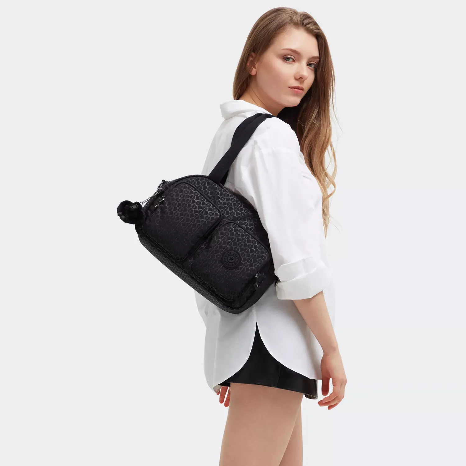 Kipling Cool Defea schoudertas Medium Signature Emb print