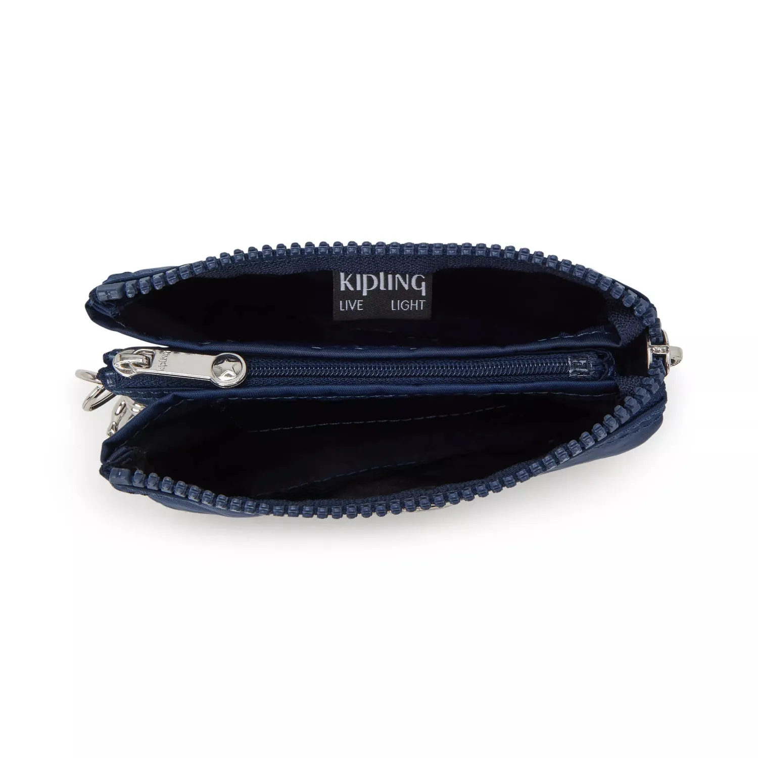Kipling Creativity S portemonnee Endless Blue klein met ritsvak