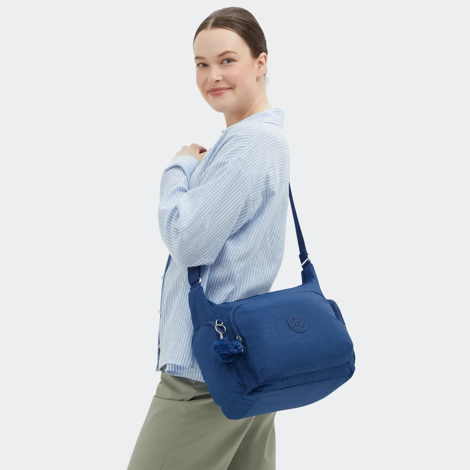 Kipling Gabb crossbodytas Groot Casual Blue lichtgewicht