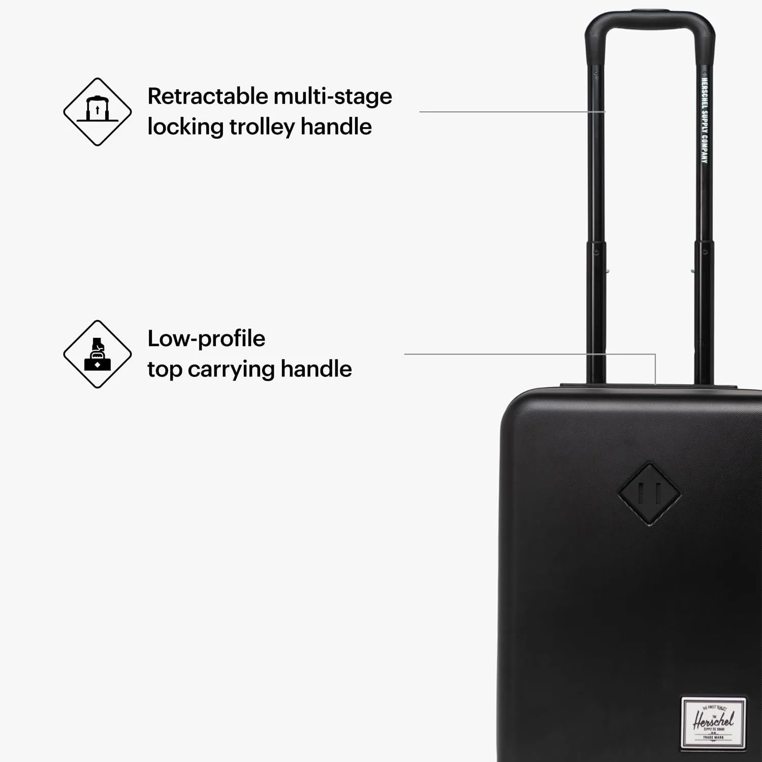 Herschel Heritage Hardshell Medium EXP koffer Moonbeam