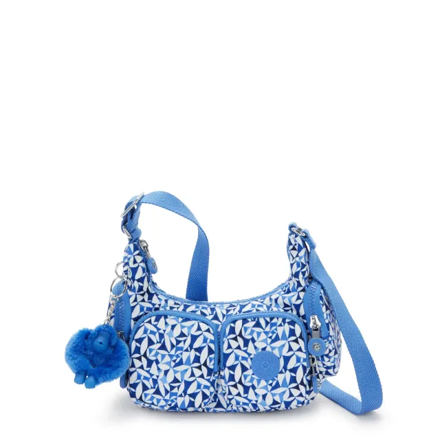 Kipling Rikka Mini crossbodytas Crazy Leaves klein met ritsvakken