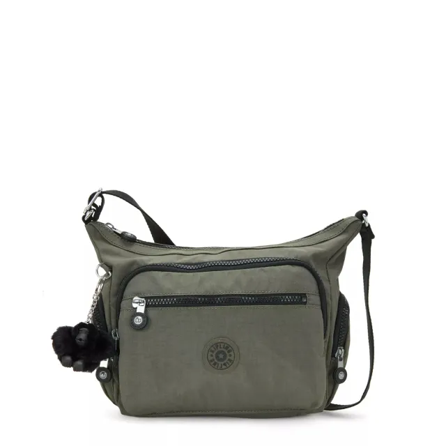 Kipling Gabbie S crossbody tas Green Moss Klein met vakken