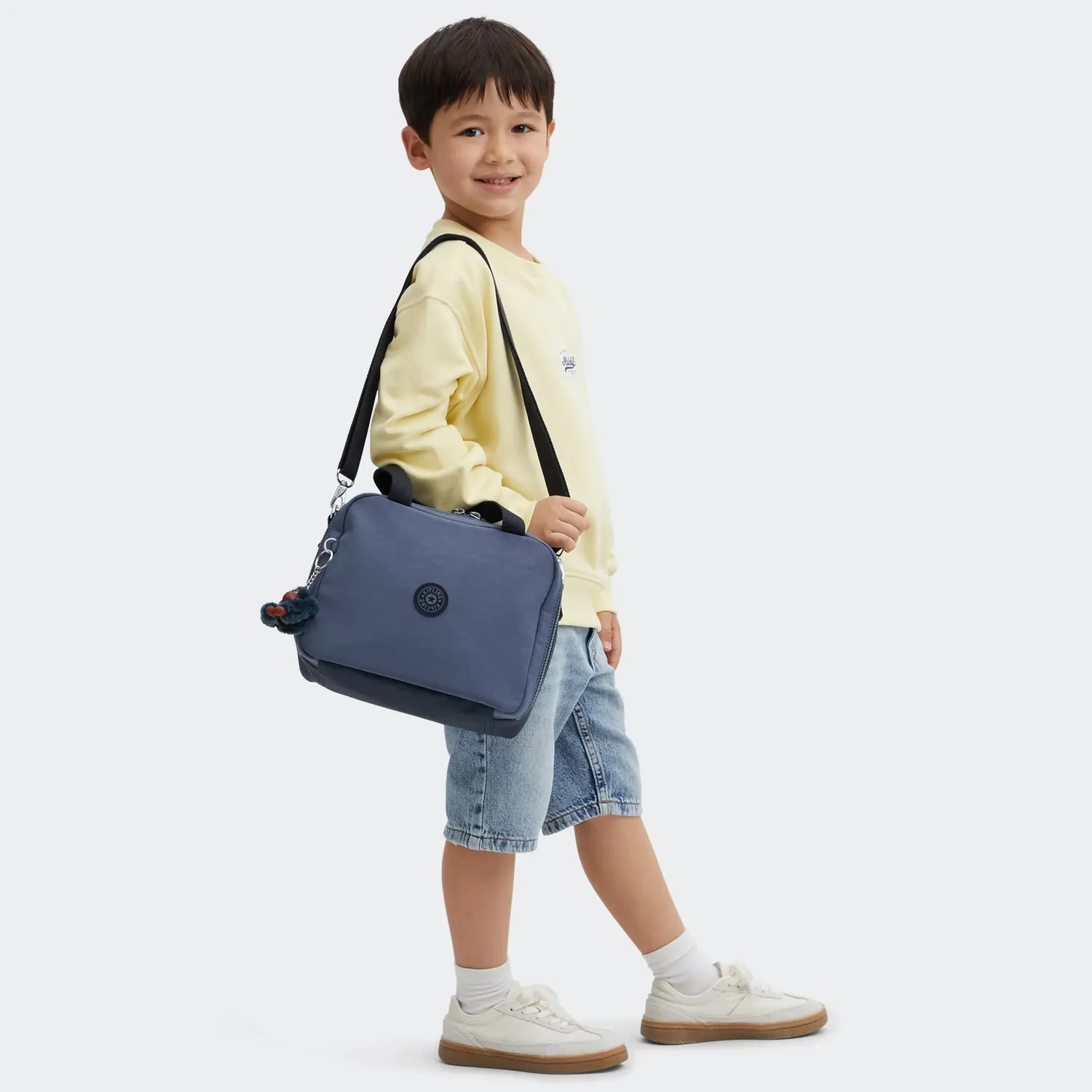 Kipling Miyo Lunchtas Groot Game Grey geïsoleerd