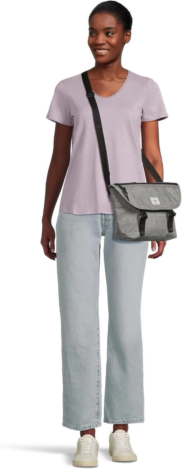 Herschel Cove messenger Raven Crosshatch grijs canvas