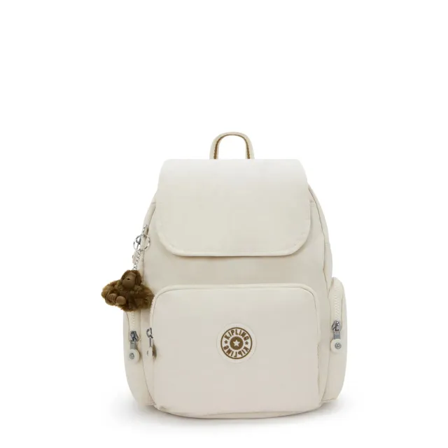 Kipling City Zip S rugzak Soft Sand klein met veel vakken