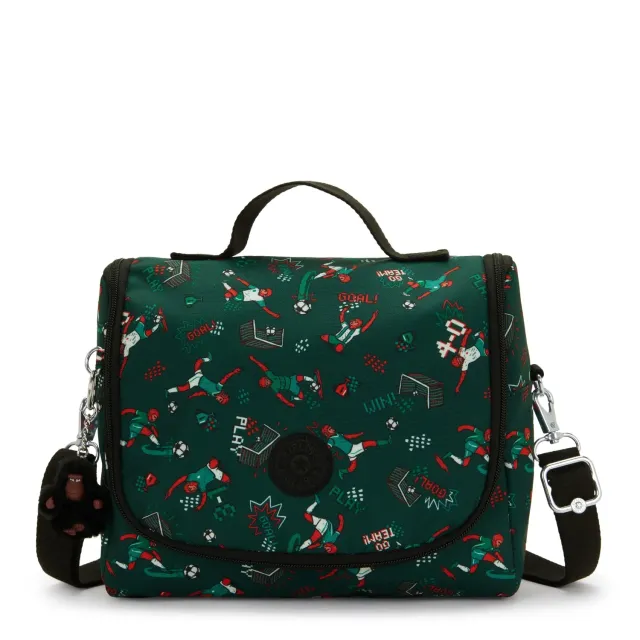 Kipling New Kichirou lunchtas Groot Soccer Print trolleybevestiging