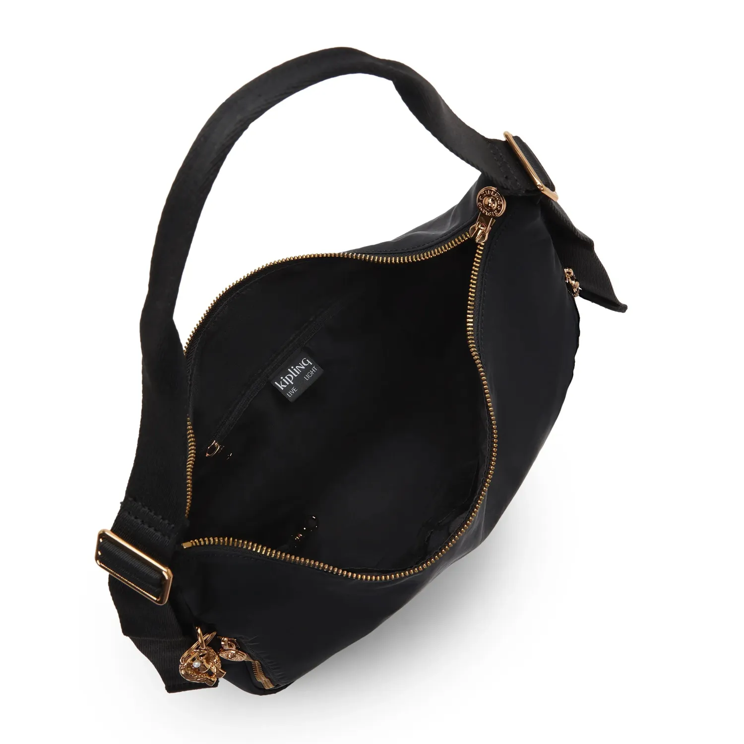 Kipling Khloe schoudertas Blush Gold Black groot