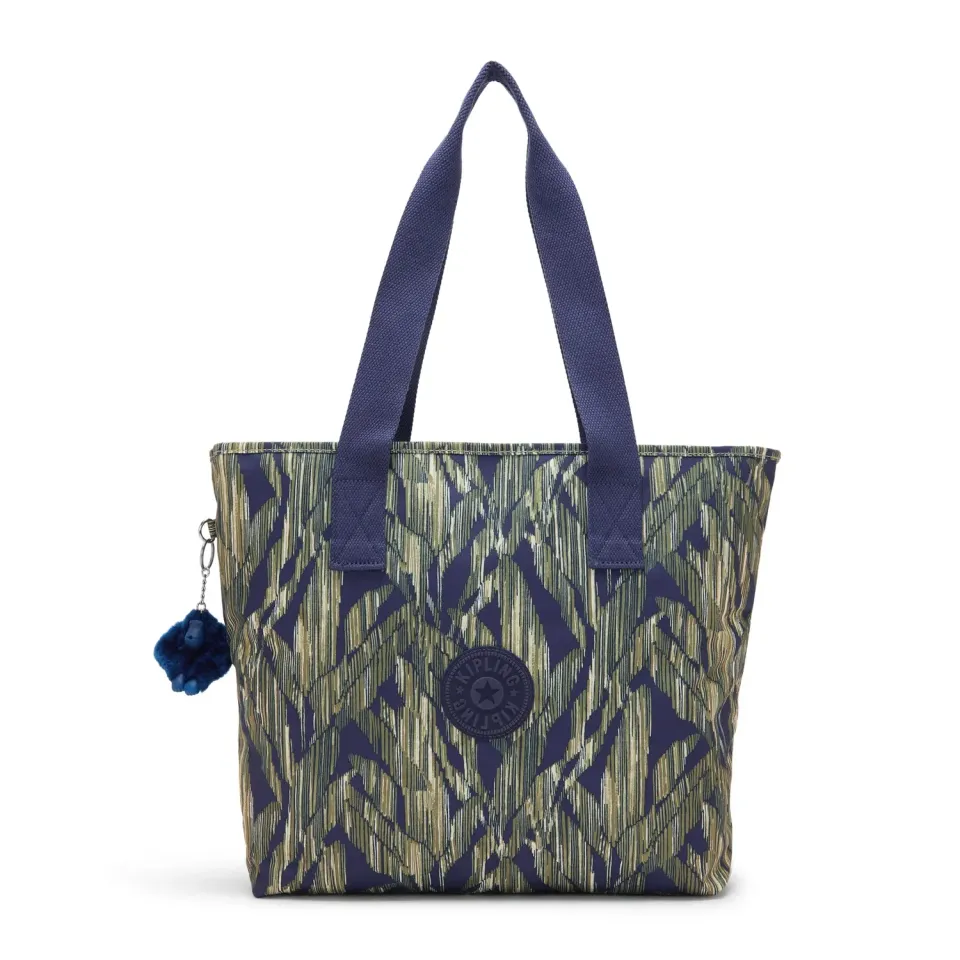 Kipling Anina shopper Striped Grasses medium met buideltasje