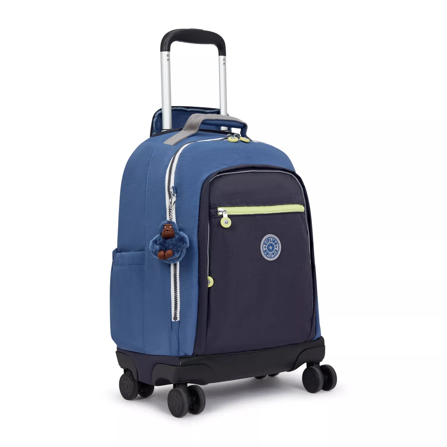 Kipling New Zea rugzak met wielen Fantasy Blue Block Groot vakken