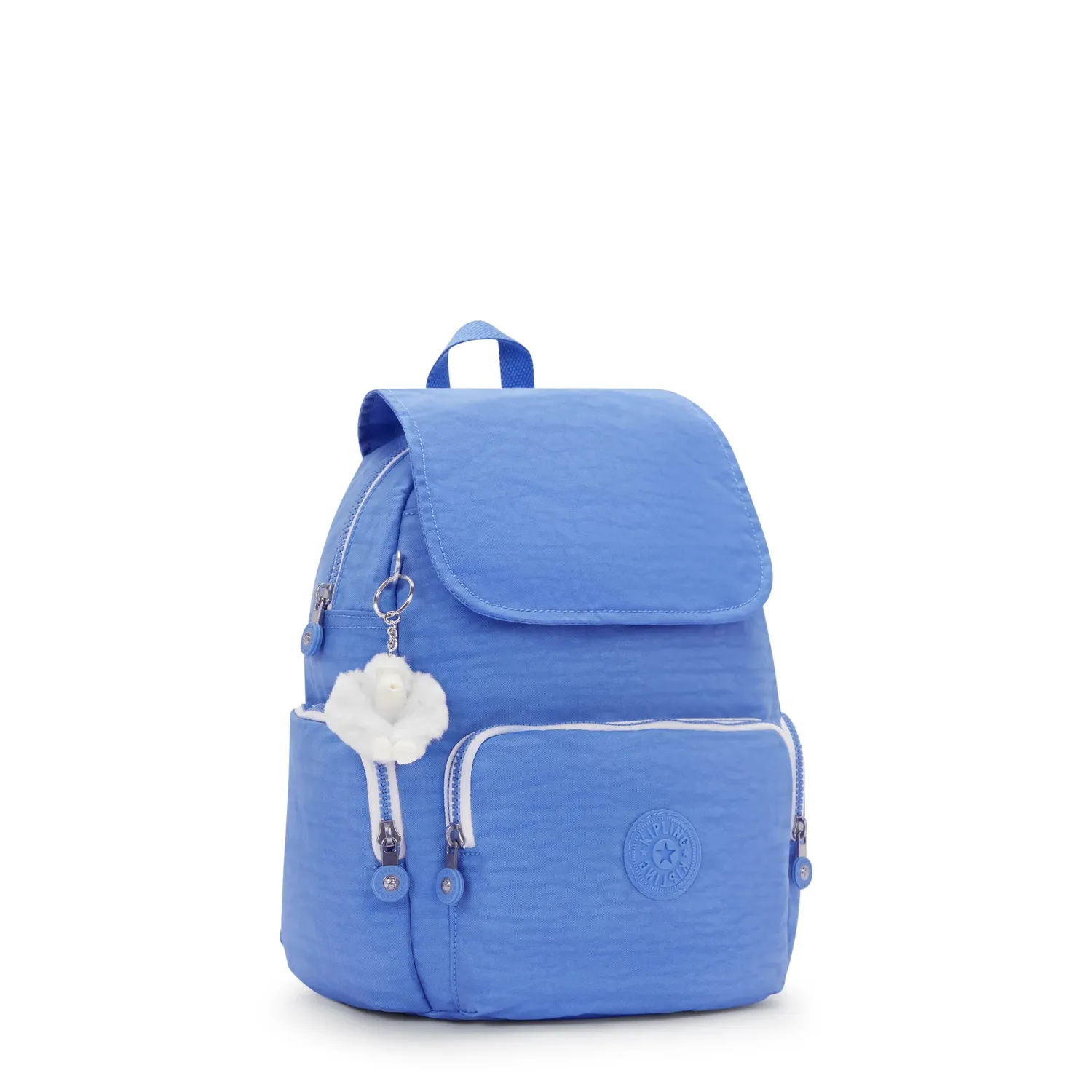 Kipling City Zip S rugzak klein Cocktail Blue met klep