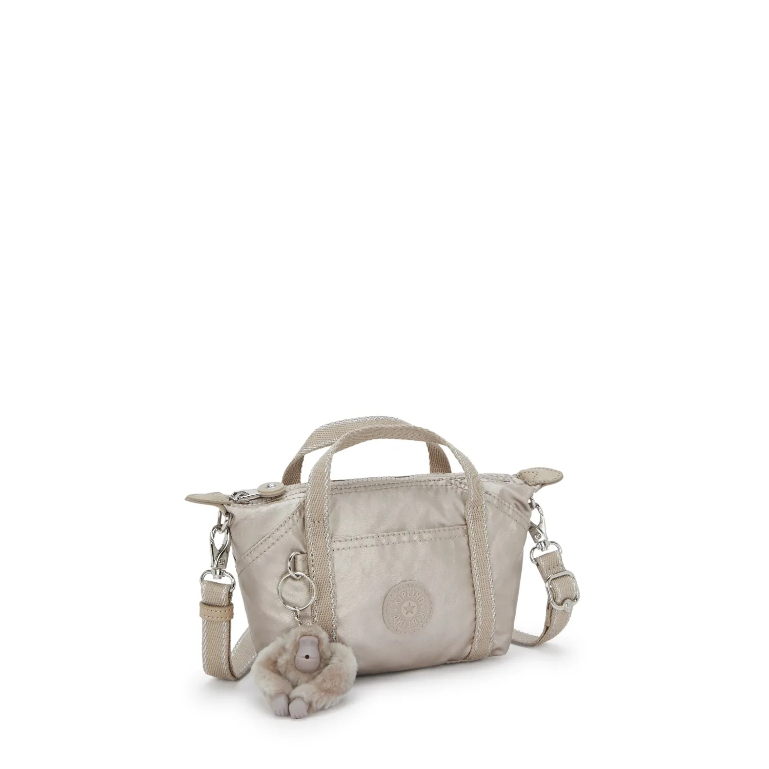 Kipling Art Compact schoudertas metallic glow klein gevoerd