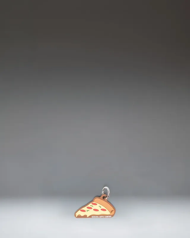 Herschel Pizza Bag Charm tasbedel pepperoni siliconen