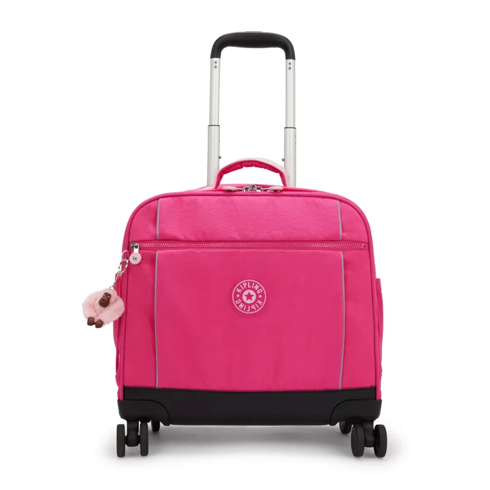 Kipling New Storia trolley Intense Rose Groot met laptopvak